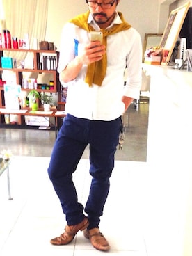 「ヒゲメガネ」｜「アイテム（その他）」を使った、louvreさん（メンズ・165cm）の春コーディネート