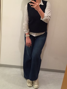 「tap roots（タップルーツ）のアイテム」を使った、Saoryさん（レディース・159cm）の春コーディネート