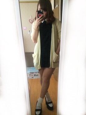 「アイテム（ワンピース、ブラック系）」を使った、marikofuさん（レディース・151cm）の春コーディネート