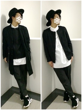 「ノーカラージャケット」｜「アイテム（チェスターコート）」を使った、shoyaさん（メンズ・162cm）の秋コーディネート