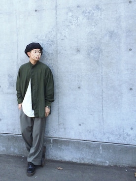 「Dr. Martens（ドクターマーチン）のDr.Martens (ドクターマーチン)/1461 3EYE GIBSON SHOES（その他シューズ）」を使った、shoyaさん（メンズ・162cm）の春コーディネート