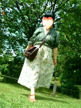 「axes femme（アクシーズファム）のアイテム（タンクトップ）」を使った、まむむさん（レディース・157cm）の夏コーディネート
