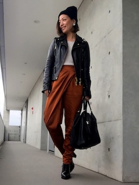 「MERCURYDUO（マーキュリーデュオ）のアイテム（ブーティ）」を使った、yurikoさん（レディース・156cm）の春コーディネート