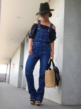 「THE SHINZONE（ザ　シンゾーン）のアイテム（オールインワン・サロペット）」を使った、yurikoさん（レディース・156cm）の夏コーディネート