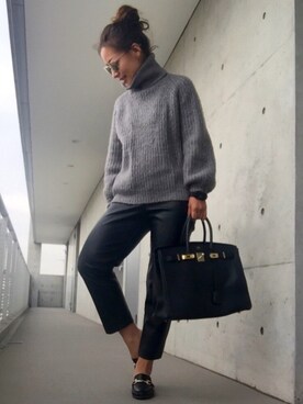 「Luftrobe（ルフトローブ）のアイテム（パンツ）」を使った、yurikoさん（レディース・156cm）の秋コーディネート