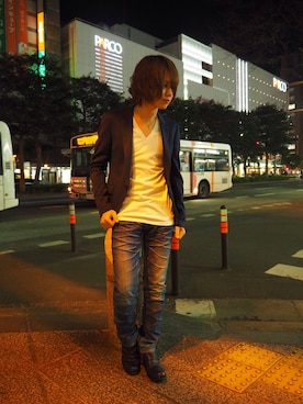 「Murder License（マーダーライセンス）のアイテム（ジャケット/アウター）」を使った、柴田さん（メンズ・170cm）の春コーディネート