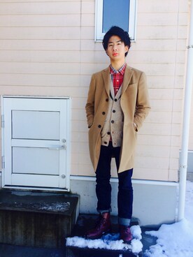 しゅんすけさん（メンズ・174cm）の冬コーディネート