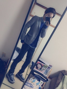 白王子ゆーや@Twitchさん(メンズ・175cm)の秋コーディネート