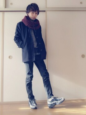 白王子ゆーや@Twitchさん(メンズ・175cm)の冬コーディネート