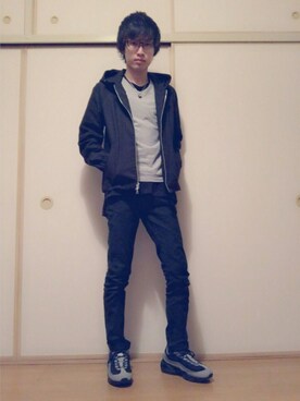 白王子ゆーや@Twitchさん（メンズ・175cm）の春コーディネート