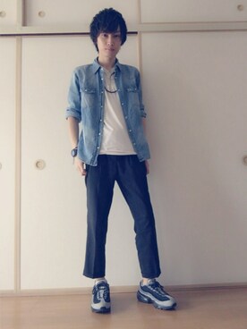 白王子ゆーや@Twitchさん（メンズ・175cm）の夏コーディネート