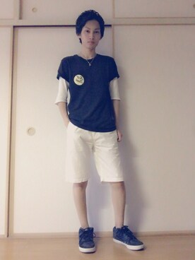 白王子ゆーや@Twitchさん(メンズ・175cm)の夏コーディネート