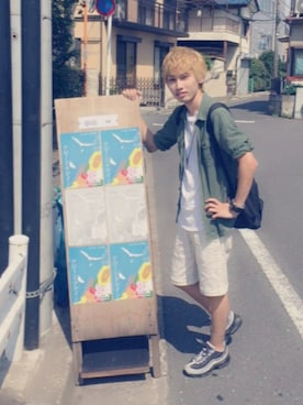 白王子ゆーや@Twitchさん(メンズ・175cm)の夏コーディネート