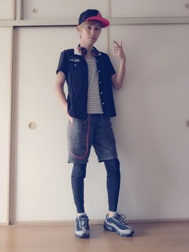 白王子ゆーや@Twitchさん（メンズ・175cm）の夏コーディネート