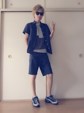 白王子ゆーや@Twitchさん（メンズ・175cm）の夏コーディネート