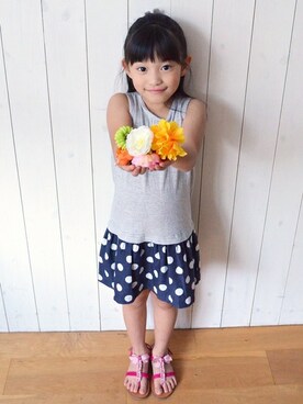「SHIPS（シップス）のアイテム」を使った、まりかちゃんさん（キッズ・120cm）の春コーディネート