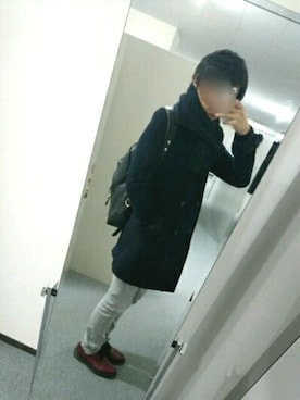 「Dr. Martens（ドクターマーチン）のDr.Martens (ドクターマーチン)/1461 3EYE GIBSON SHOES（その他シューズ）」を使った、Meさん（メンズ・170cm）の冬コーディネート