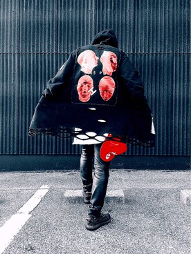 「MISBHV（ミスビヘイブ）のアイテム（パーカー）」を使った、TOMÜさん（メンズ・168cm）の春コーディネート