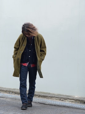 「アイテム（ドレスシューズ）」を使った、ナカジーさん（メンズ・168cm）の冬コーディネート