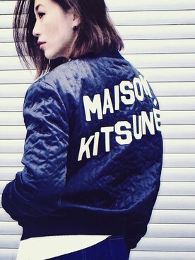 Maison Kitsune（メゾンキツネ）のスタジャンを使ったレディース人気
