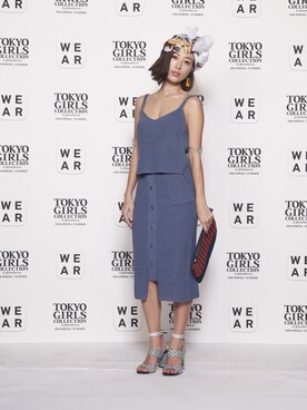 「 TGC」｜山本優希さん（レディース・158cm）の春コーディネート