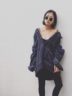 「k3&co.（ケイスリーアンドコー）のアイテム（ジャケット/アウター）」を使った、山本優希さん（レディース・158cm）の秋コーディネート