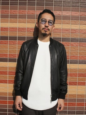 「FIDELITY（フィデリティ）のアイテム（ブルゾン）」を使った、macoさん（メンズ・180cm）の秋コーディネート