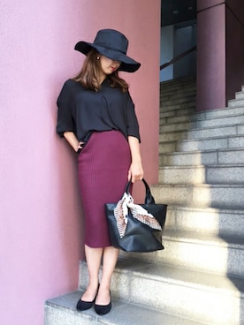 「Яdevushka（ジェブシュカ）のアイテム」を使った、PICCINさん（レディース・154cm）の秋コーディネート