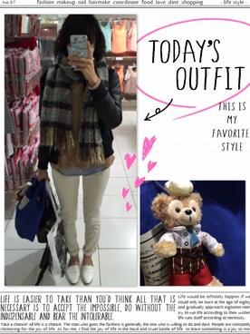 「31 Sons de mode（トランテアン　ソン　ドゥ　モード）のアイテム（スタジャン）」を使った、Mioさん（レディース・168cm）の冬コーディネート