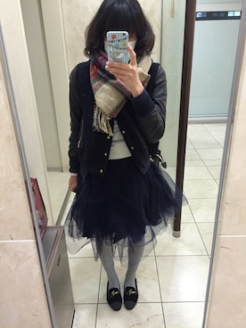 「31 Sons de mode（トランテアン　ソン　ドゥ　モード）のアイテム（スタジャン）」を使った、Mioさん（レディース・168cm）の冬コーディネート