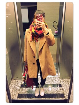 「白いスニーカー」｜「アイテム（その他アウター）」を使った、Mioさん（レディース・168cm）の春コーディネート