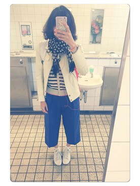 「ブルー x ホワイト」｜Mioさん（レディース・168cm）の春コーディネート