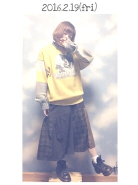 「±0（プラスマイナスゼロ）のアイテム」を使った、moonちゃん。さん（レディース・154cm）の冬コーディネート