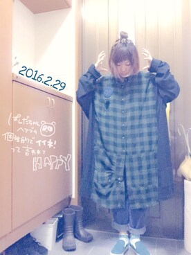 「マムジーンズ」｜moonちゃん。さん（レディース・154cm）の冬コーディネート