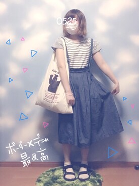 moonちゃん。さん（レディース・154cm）の春コーディネート