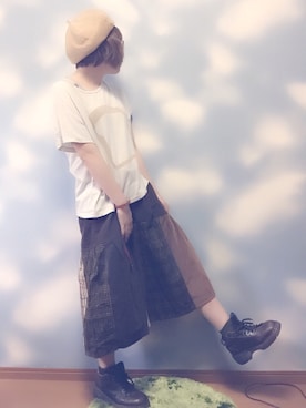 「±0（プラスマイナスゼロ）のアイテム」を使った、moonちゃん。さん（レディース・154cm）の秋コーディネート