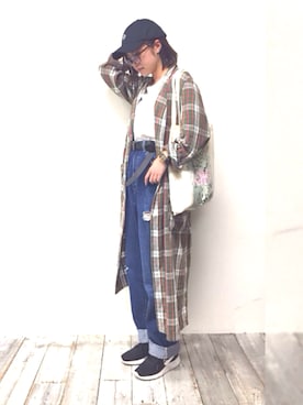 「179/WG（イチナナキュウダブルジー）のアイテム（帽子）」を使った、moeさん（レディース・164cm）の夏コーディネート