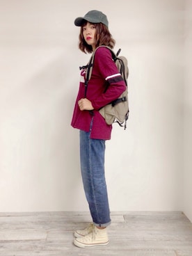「179/WG（イチナナキュウダブルジー）のアイテム（帽子）」を使った、moeさん（レディース・164cm）の秋コーディネート
