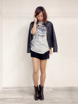 「179/WG（イチナナキュウダブルジー）のアイテム（ジャケット/アウター）」を使った、moeさん（レディース・164cm）の秋コーディネート