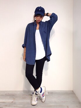「179/WG（イチナナキュウダブルジー）のアイテム（帽子）」を使った、moeさん（レディース・164cm）の秋コーディネート