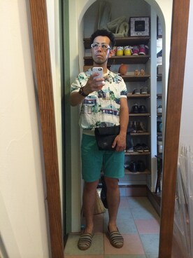 「FREAK'S STORE（フリークスストア）のアイテム（Tシャツ/カットソー、ホワイト系）」を使った、MAKOTOさん（メンズ）の夏コーディネート