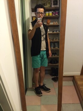「FREAK'S STORE（フリークスストア）のアイテム（その他パンツ、グリーン系）」を使った、MAKOTOさん（メンズ）の夏コーディネート