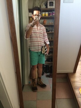 「TOMORROWLAND （トゥモローランド）のアイテム（シャツ/ブラウス、ホワイト系）」を使った、MAKOTOさん（メンズ）の秋コーディネート