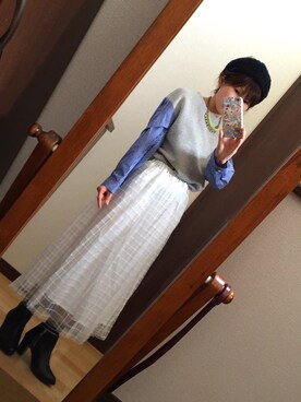 「GLOBAL WORK（グローバルワーク）のサイドＺＩＰブーティー/565686（ブーティ）」を使った、kamuさん（レディース・150cm）の春コーディネート
