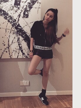 「wearsg」｜「アイテム（パーカー）」を使った、candyiceさん（レディース・164cm）の冬コーディネート