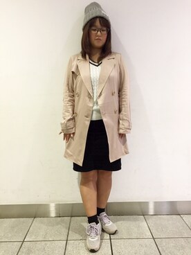 「C.D.S BASIC（シーディーエスベーシック）のアイテム（トップス）」を使った、きょんぴぃさん（レディース・154cm）の秋コーディネート