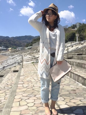 「ISBIT（アイズビット）のアイテム（バッグ）」を使った、きょんぴぃさん（レディース・154cm）の春コーディネート