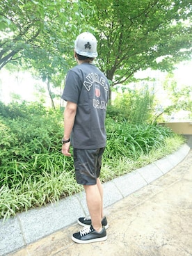 松下晋弥さん（メンズ・168cm）の夏コーディネート