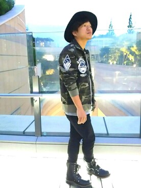 松下晋弥さん（メンズ・168cm）の秋コーディネート