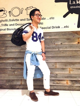「TYPE BLUE（タイプブルー）のアイテム（Tシャツ/カットソー）」を使った、toshioさん（メンズ・168cm）の春コーディネート